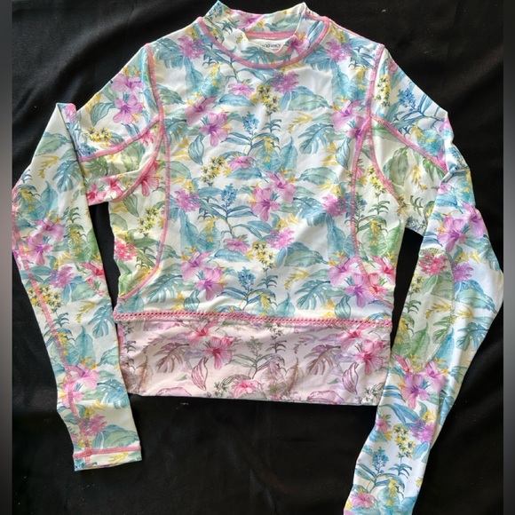 LoveShackFancy x Hurley Pastel Floral Rash Guard - Picture 1 of 3